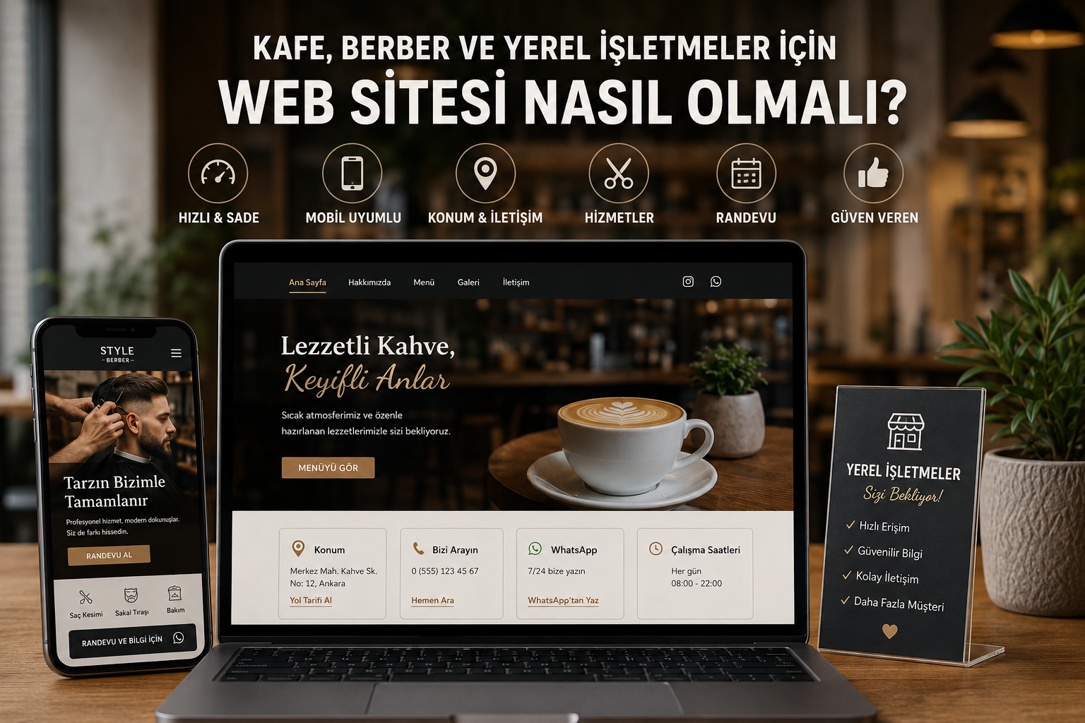 Kafe, Berber ve Yerel İşletmeler İçin Web Sitesi Nasıl Olmalı?