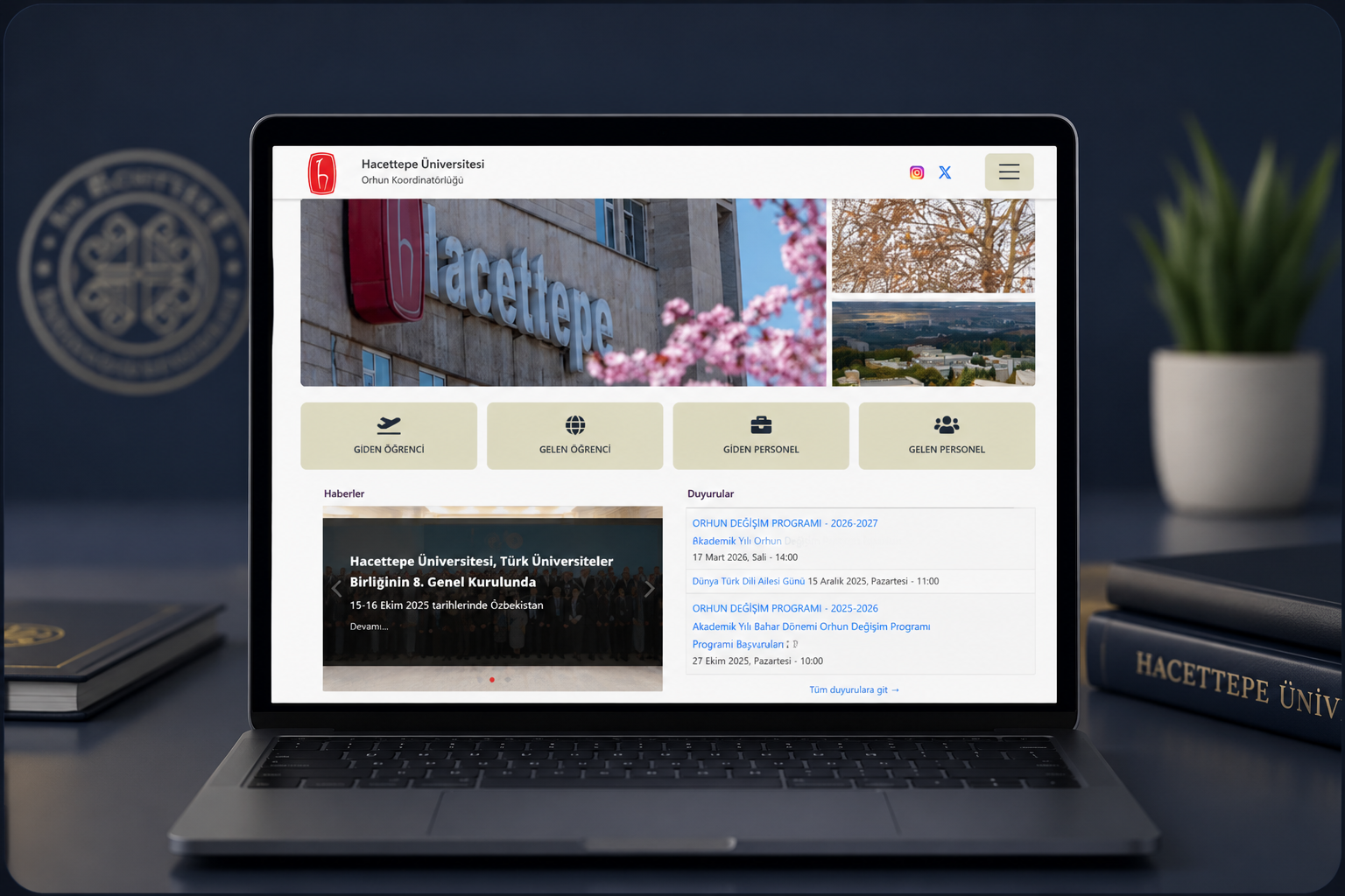 Hacettepe Erasmus / Orhun Coordination Office website preview